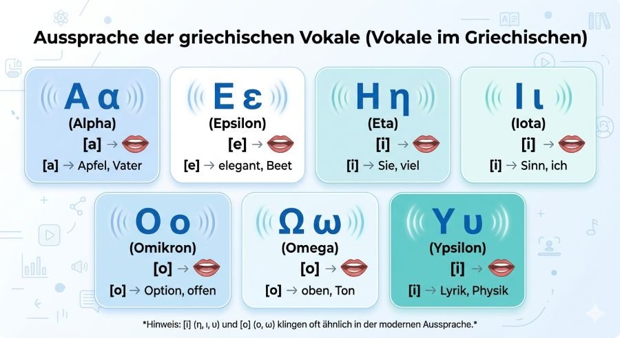 Vokale im Griechischen aussprechen
